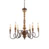 Buy cheap Vintage Iron Filament Painted wood chandelier for Hotel Indoor Lighting (WH-CI-17) from wholesalers