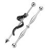 Buy cheap 14G Stainless Steel Screw & Twist Snake Long Industrial Barbell Cartilage Ear Piercings Jewelry 58mm from wholesalers