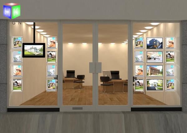 Buy cheap Hanging A4 Crystal LED Light Box Poster Frame Travel Agency Window Displays from wholesalers