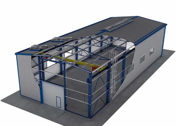 Buy cheap Prefabricated Steel Structures Factory Building With Sandwich Panel Roof from wholesalers