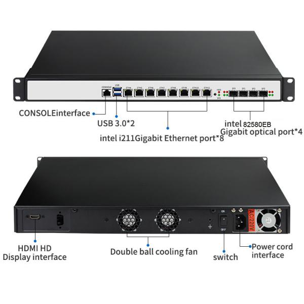LGA1151 Intel®H170 9th I3 I5 I7 8 Gigabit LAN 4 ports 10G SFP fiber optical