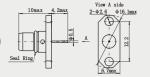 BMA Male Straight 2-hole Flange Brass RF Coaxial Connector for PCB Mount