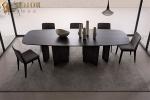 Small Plywood Multifunctional Dining Table Black 75cm Height