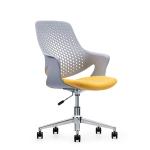 Folded Office Sitting Chairs Modern White Plastic Office Chair Gray Plastic