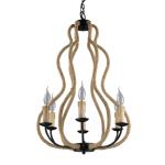 European french Wrought Rope Iron chandeliers for Dining room Kitchen (WH-CI-46)