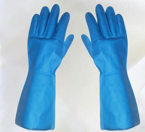 Buy cheap Waterproof Blue Nitrile Glove Xl 18Mil Chemical Resistant Gloves Nitrile from wholesalers