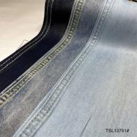 Buy cheap Indigo Soft 100% Tencel Cotton Denim Fabric 16S Combed Yarn 160cm 254 gsm product