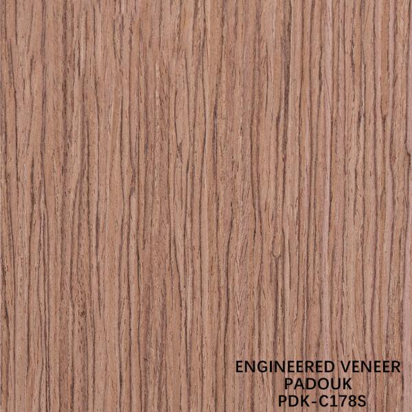 Buy cheap Engineered Wood Veneer Padouk Straight Grain Slice Cut Technics Thickness 0.5mm For Cabinet Face from wholesalers