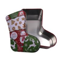 Buy cheap Christmas Stocking Tins Gift Box Atlantic Tins Large Tin Food Storage Containers product