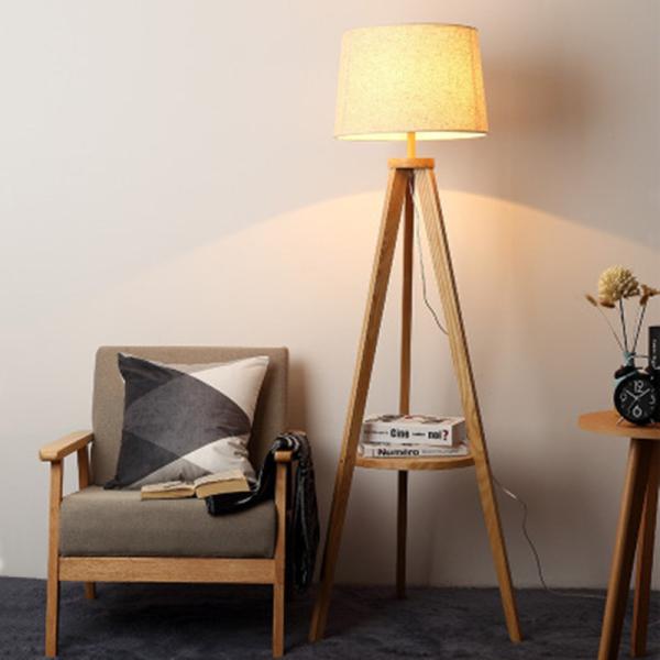 Buy cheap Modern wooden fabric living room bedroom floor lamp night wooden tripod floor lamp(WH-WFL-14) from wholesalers