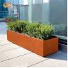 Buy cheap Large Square Outdoor Metal Planter Corten Steel Flower Pots Customized from wholesalers