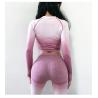 Buy cheap Ombre Seamless Women's Yoga Apparel / Women Gym Clothing Gradient Leggings+Long sleeve Top from wholesalers