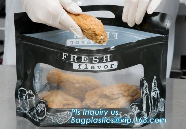 Barrier, Moisture Proof, Kraft Rotisserie Chicken Bags Hot Meal Packaging Deli