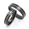 Buy cheap Couple Black Zirconium Ring Polished Hypoallergenic Zirconium Metal Ring from wholesalers