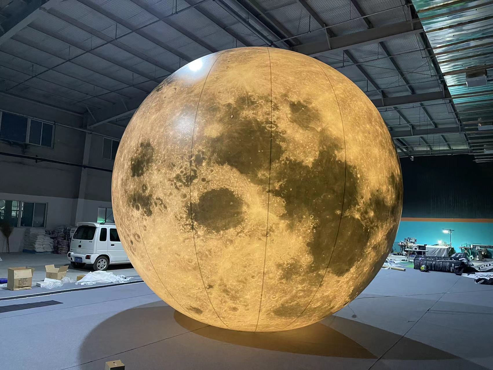 customize logo size LED light decoration giant advertising inflatable planets