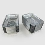 Silver Shallow Oblong Disposable Foil Pans for Household Container Food Aluminum