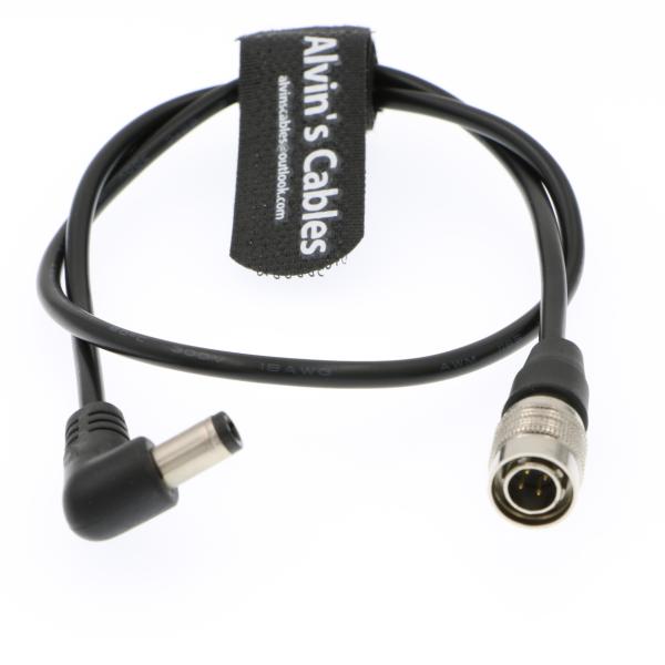 4 Pin Hirose Male to Right Angle DC Jack Power Cable for Sound Devices 633/644