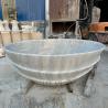 Buy cheap White Oval Marble Bathtub Natural Stone Bathroom Bath Freestanding European Style Home Decoration from wholesalers