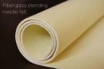 FMS Blending Fiberglass Filter Cloth , Nonwoven High Temperature Heat Resistant