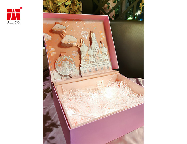 Large Gift Box Storage Box Ribbon Magnetic Closure Packaging Box For Birthday Gift