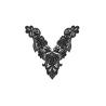 Buy cheap Fashion black color embroidery trimming embroidery lace collar from wholesalers