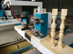 Wholesale Iron Material CNC Wood Turning Lathe Machine , Wood Cutting CNC Router Machine from china suppliers