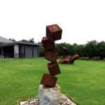 Outdoor Corten Steel Sculpture Large Rusty Metal Statues For Gardens