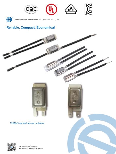 Quality 17AM-D 65C 250V 10A Motor Thermal Protector /,Thermal Cut Out Switch for sale