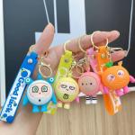Cartoon Modeling Silicone Key Chain LED Flashlight Key Ring Handbag Bag Purse