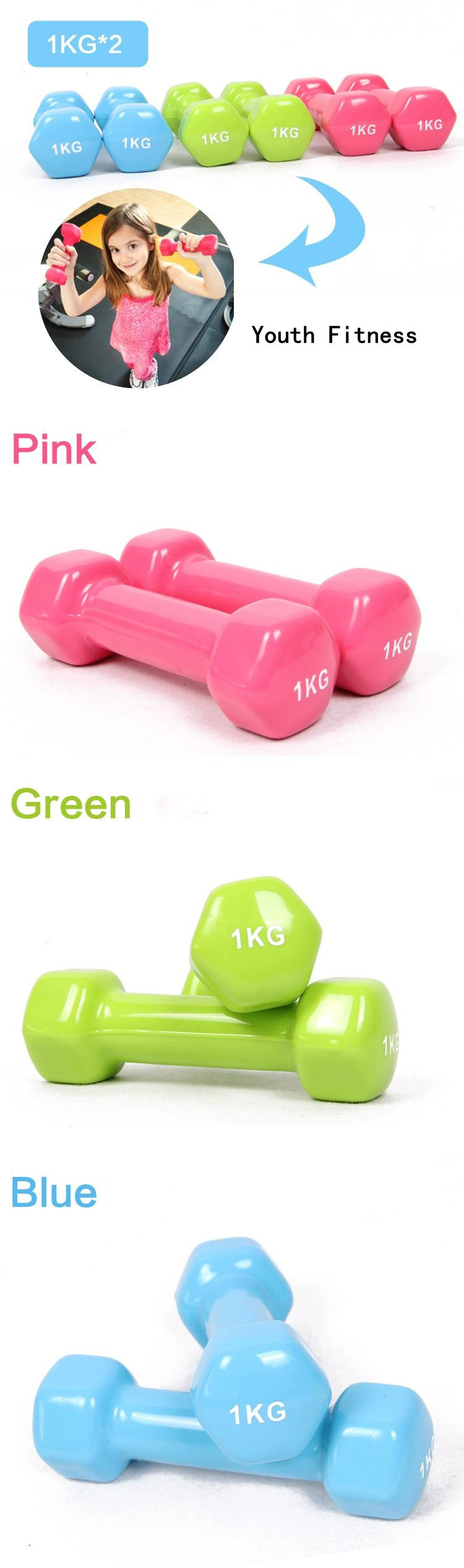 Cast Iron Neoprene Fitness Dumbbell Vinyl Dipped Dumbbells For Weight Exercise