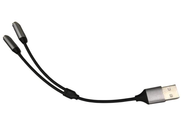 Buy cheap OEM Electronic Wire Harness One USB To Two 3.5mm Headphone Jack Adapter from wholesalers