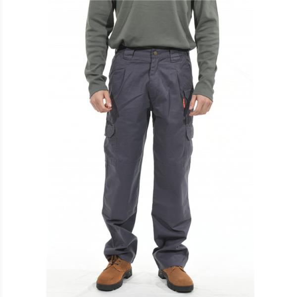 Cotton FR Twill Cargo Flame Resistant Pants Gray 6 Pockets 7.5oz Fire Rated Work
