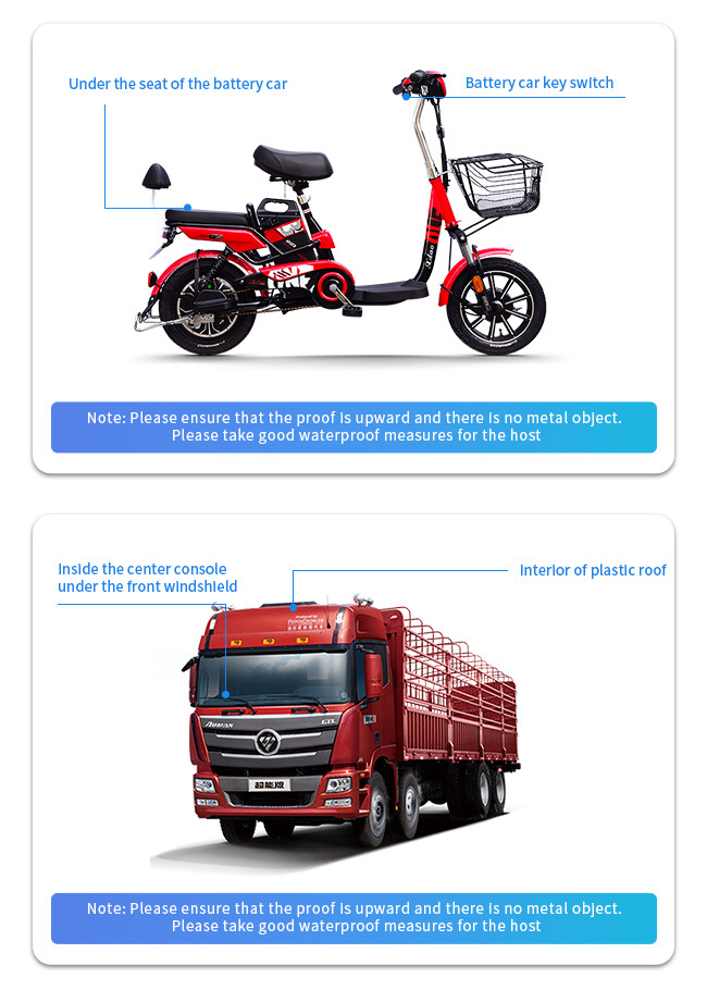GT02A Electric Truck Motorcycle Auto GPS Locator 9-36V DC