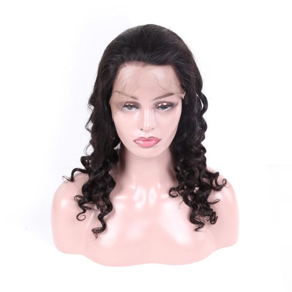Buy cheap Long Genuine Virgin Hair Lace Wigs , Loose Wave Lace Wigs For Black Women from wholesalers