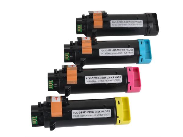Buy cheap Dell S2825cdn Yellow / Black Compatible Laser Toner Cartridge With 4 Packs from wholesalers