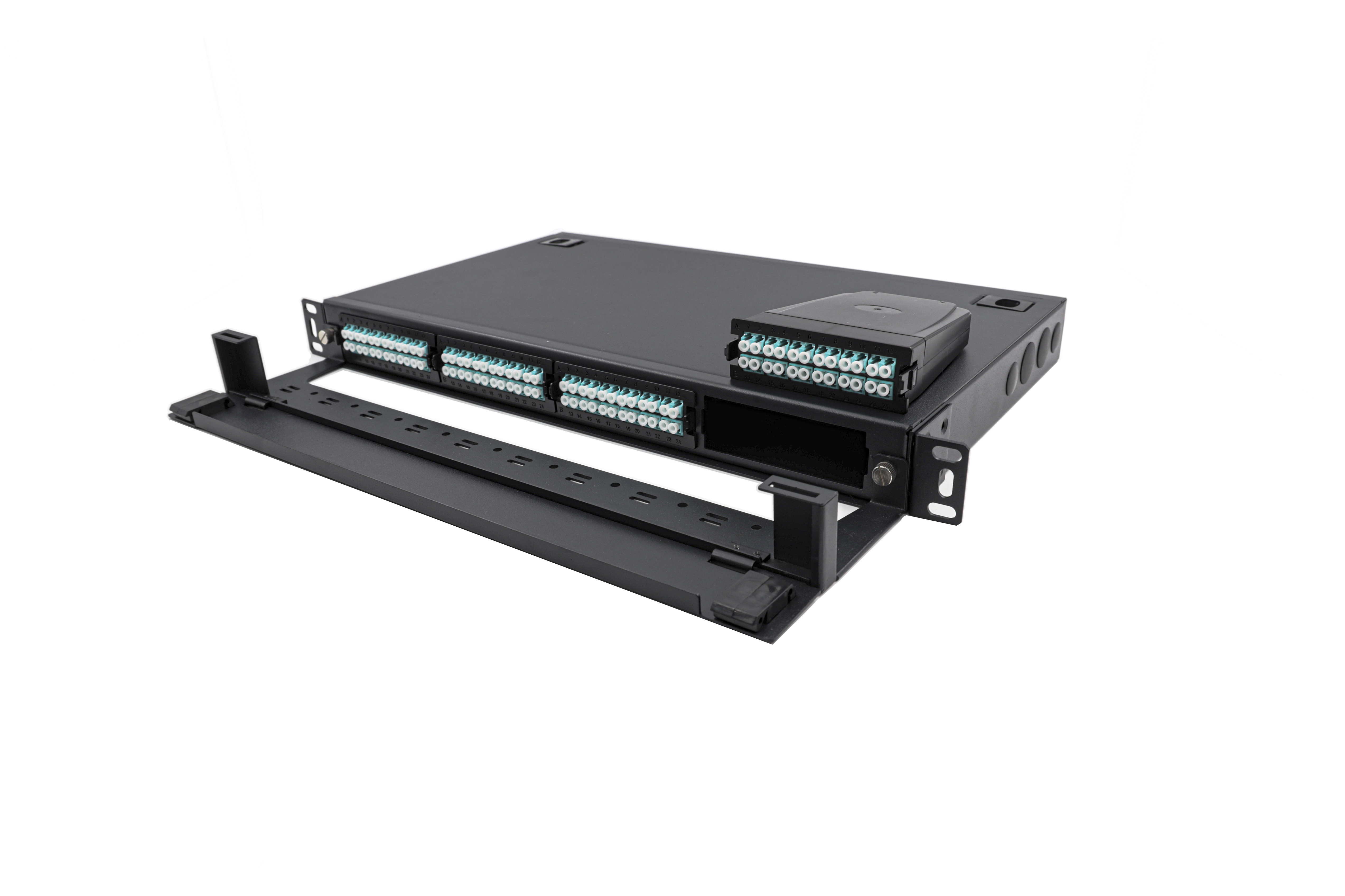 Fixed Type 1U MTP MPO Cassette Patch Panel Cabinet Rack Mount ODF 144 fiber