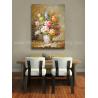 Buy cheap Abstract Floral Still Life Oil Paintings Colorful Flowers Vase Canvas Painting from wholesalers