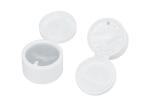 PP flip top cap cream jar 100g with Magnet scoop uses aluminum foil gasket for