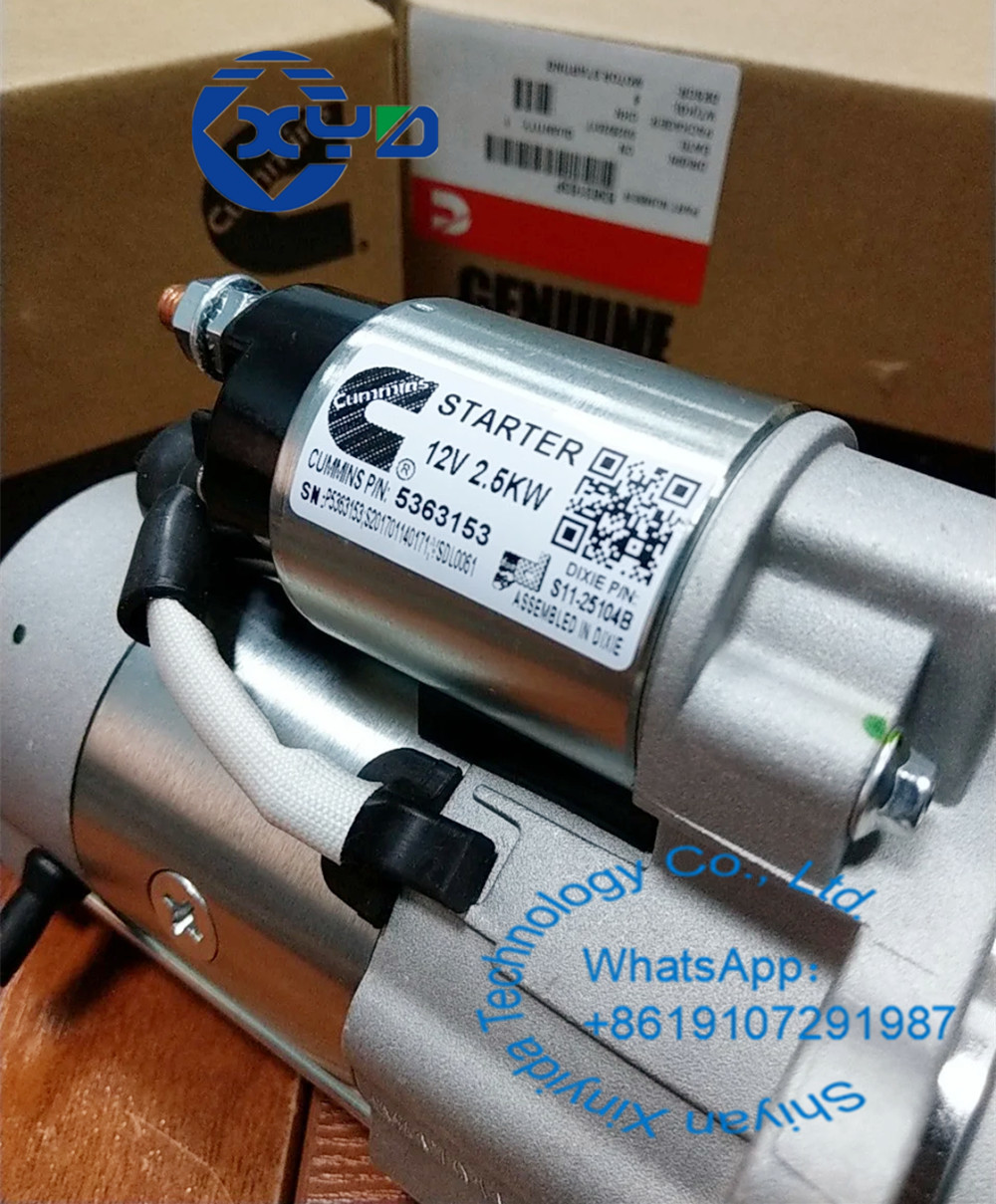 12V 2.5KW Car Engine Starters 5363153 5311304 Foton Cummins ISF2.8 Diesel Engine Parts