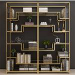 customized restaurant shelf luxury gold rectangular stainless steel red wine