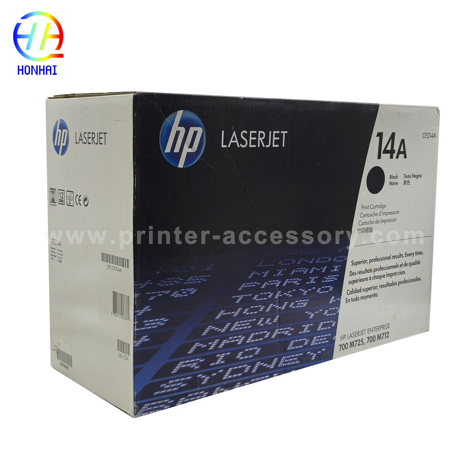 Original Toner Cartridge For HP Laserjet Enterprise 700 M712 LaserJet M725 CF214A 14A Printers Black Toner Cartridge
