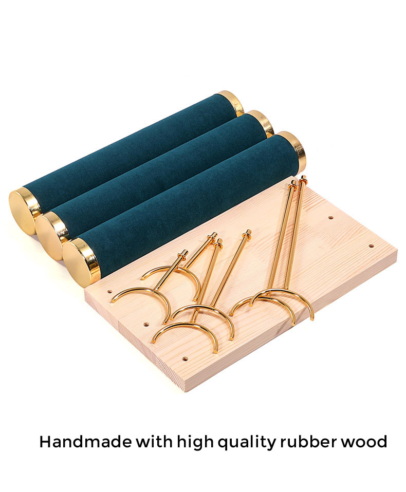 Velvet Detachable Jewelry Display Rack Stand 2 Tier Rack Watch Display Stand Holder