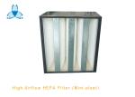 V Cell Mini Pleat Air Filter For High Air Flow Air Handling Unit , 99.97% down 0