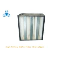 Buy cheap V Cell Mini Pleat Air Filter For High Air Flow Air Handling Unit , 99.97% down 0 product