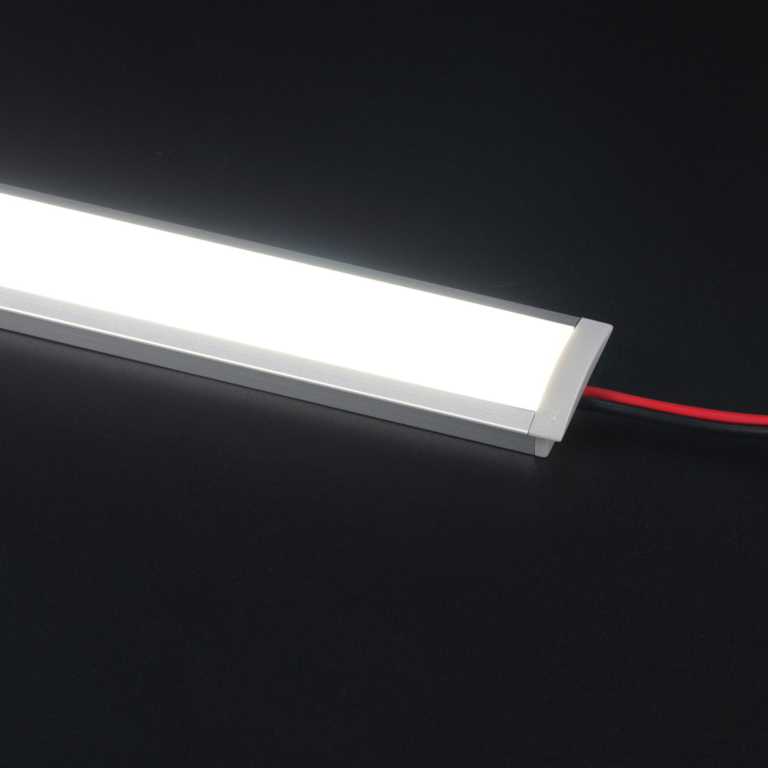 Milky Anodized U Shape Aluminium Profile For Kitchen Light Recessed