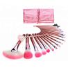 Buy cheap Lovely Pink 22Pcs Wool Horse Hair Makeup Brushes Silk Print Logo from wholesalers