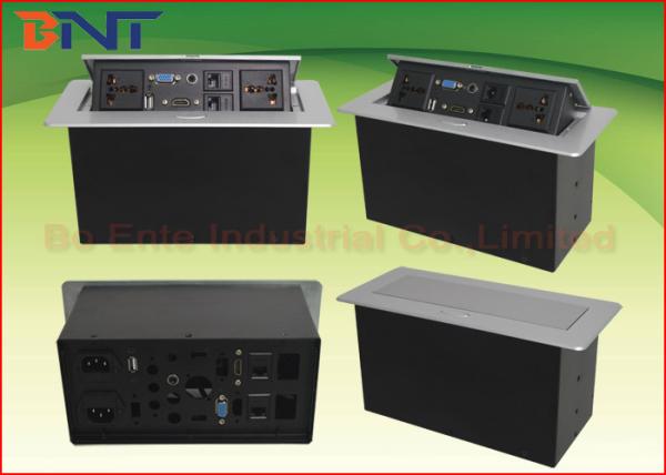 Buy cheap Zinc Alloy BNT Desk Pop Up Sockets For Table Cable Cubby 266 * 118 Mm from wholesalers