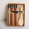 Buy cheap 4 Pairs Bamboo Sushi Chopsticks Set Chinese , BBQ Dishwasher Safe Chopsticks from wholesalers