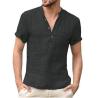 Buy cheap Oem Apparel Men Short Sleeve Shirts Linen Button Down Beach Casual Summer Shirts from wholesalers