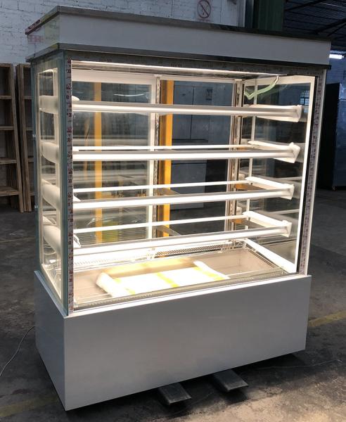 Buy cheap 1.5m Bakery Glass Showcase , Vertical Dessert Cake Pastry Chocolate Display Fridge from wholesalers